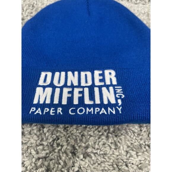 Men's Dunder Mifflin Beanie The Office Paper Company Blue One Size - Picture 8 of 10